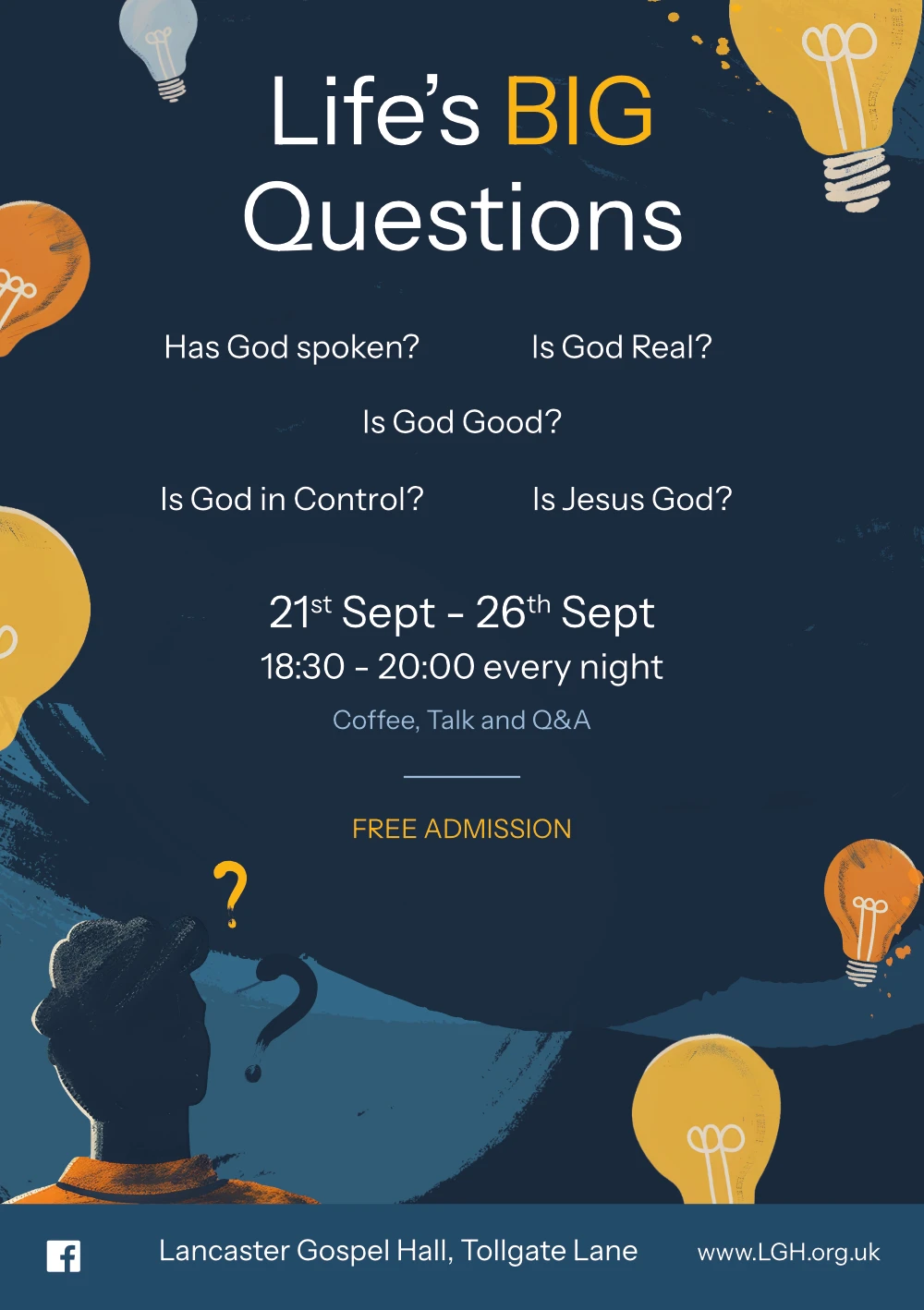 Life's Big Questions, 21st-26th September
